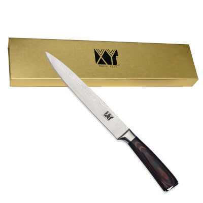 

High quality 8 inch slicing kitchen knife 7Cr17 stainless steel knife best gift with one box cooking knife hot sale