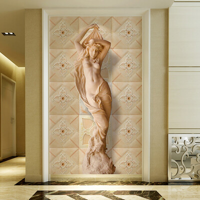 

European Style Human Statue Art Wall Mural Customized Wallpaper Scenery For Walls Living Room Entrance Wall Decor Wall Papers