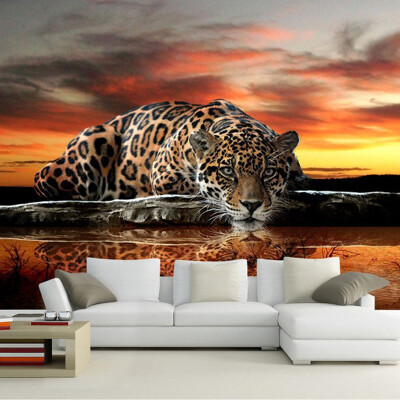 

Custom Photo Wallpaper High Quality Leopard Wall Covering Living Room Sofa Bedroom TV Backdrop Wall Paper Mural Contact Paper