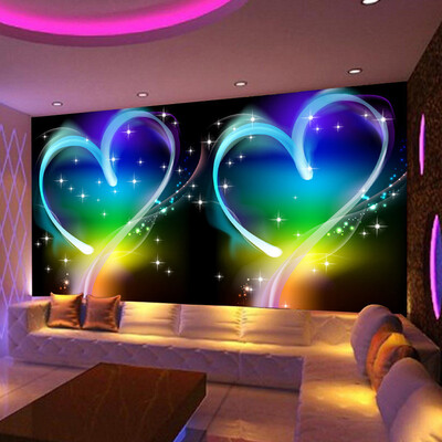 

Custom 3D Modern Fashion Mural Обои для стен в форме сердца Блестящая настенная бумага для KTV Bar Hotel Living Room Sofa Backgr