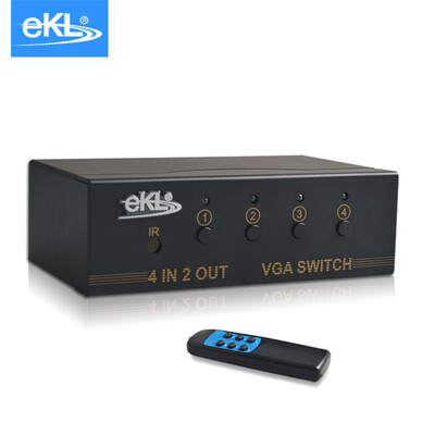 

eKL KVM switch 2 port USB multi-computer VGA switcher video KVM manual two in one out shared mouse&keyboard display printer sharing device 21A