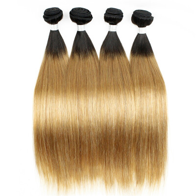 

kisshair 4pcslot ombre hair weft silky straight body wave deep wave loose wave kinky curly Brazilian human hair bundles