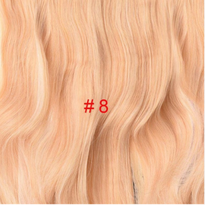 

Long 24" Stretched Wavy clip in Synthetic Hair Extensions 4 Clips One Piece Pure Color Heat Resistant Fiber 190g/piece