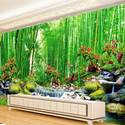 

3D Wall Mural Wallpaper Landscape Bamboo Forest Wall Paper Natural Large Murals Living Room Custom Photo Wallpaper On The Walls