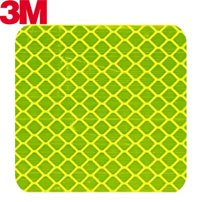 

3M reflective stickers universal safety warning scratched stickers bicycle electric safety warning car stickers square 55cm 10 fluorescent yellow green