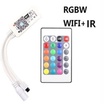 

Wifi RGBW WW LED Controller Mini DC12V With RF 21Key IR 24Key Remote Control For RGBW WW LED Strip Lights