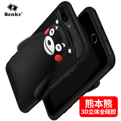

Mobile Phone Cases Apple 8P / 7P / 6sp / 6p Case Kumamoto Bear Silicone Case Black