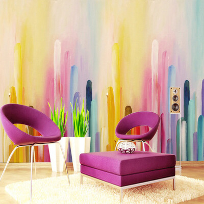 

Hand-painted Color Gradient Of The Wall Decorationsciving Room Bedroom Childrens Room Non-woven Wall Painting Wallpaper