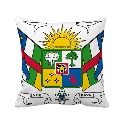 

Central Africa National Emblem Country Square Throw Pillow Insert Cushion Cover Home Sofa Decor Gift