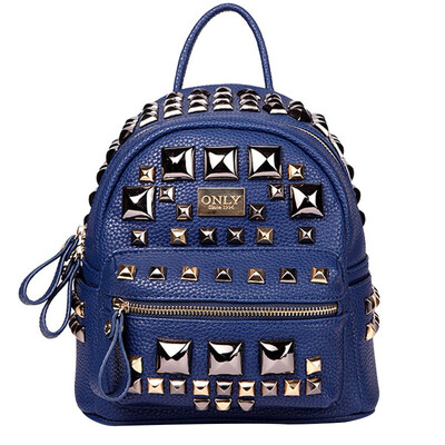 

ONLY Tide Women&39s Bag Academy Wind Korean casual travel backpack rivet shoulder bag L-1401002 black