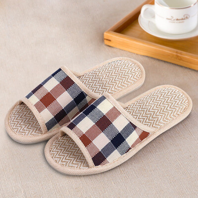 

Jingdong supermarket] love home home linen slippers fashion lattice floor towel coffee box 42/43 LJ815012