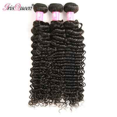 

Brazilian Deep Wave 3 Bundle 100% Remy Human Hair Extension Weave Natural Color Free Shipping