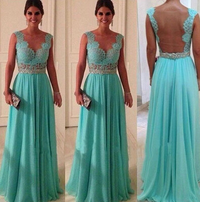 

CANISNew Long Sexy Evening Party Ball Prom Gown Formal Bridesmaid Cocktail Dress