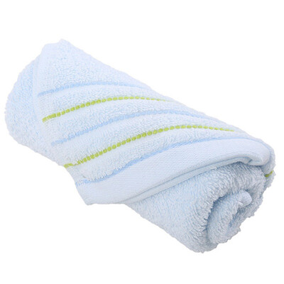 

According to Ming Jie cotton towel 1717 blue 1 simple plain striped face towel