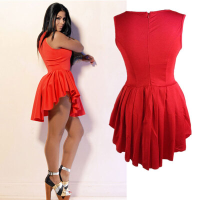 

Lovaru ™summer pure color bandage dress sexy eenschin mini sleeveless o-neck bodycon yq122 Club Dresses