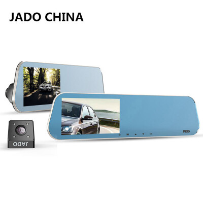 

JADO D600 Car Camera Full HD 1080P Car Dvrs Dashcam Parking monitoring Registrar 43 Car Dvr Dual Lens Recorder Rearview Mirror