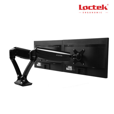 

Loctek Monitor Mount Gas Spring Dual Arm Desk Top Mounts Fits 10"-27" Monitors (D5D)