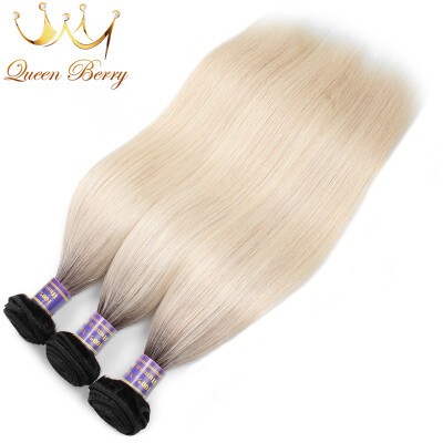 

Hair Bundles 2pcs Straight Virgin Human Hair Queen Berry Bralizan Human Hair Extensions T1B/613 Hair Waving