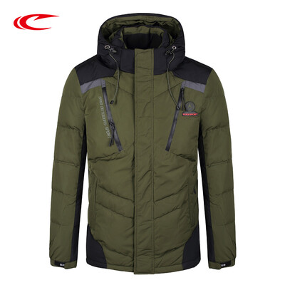 

SAIQI Winter Grey Duck Down Men Coat Extra Thick Hooded Waterproof Warm Outwear Winter Jacket Hiking Fishing Hunting Down 1108