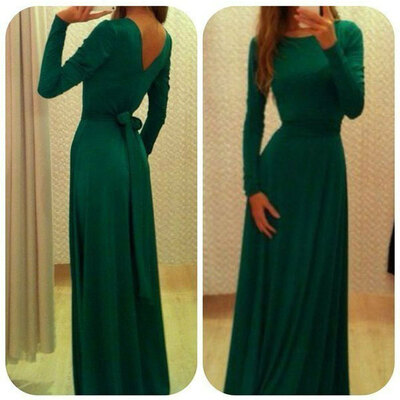

Lovaru ™New 2015 fashion hot sell new fashion solid color dress women elegant long dress full sleeve