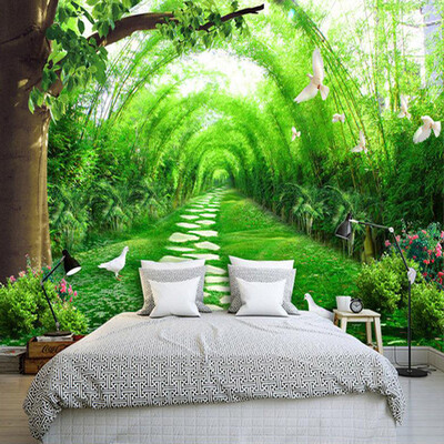 

Custom 3D Wall Mural Wallpaper 3D Natural Landscape Country Lanes Wallpaper Bedroom Living Room Sofa TV Background 3D Home Decor