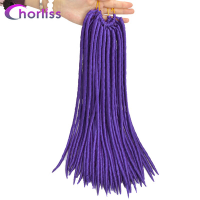 

Chorliss 18Faux Locs Crochet Braids Hair Synthetic Braiding Hair Extensions 24 Strandspack 100 gpack Purple Brown Bule Color