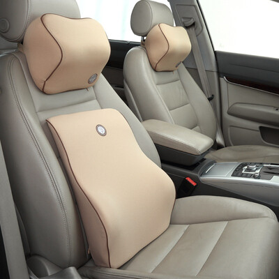 

Gigi GiGi car headrest lumbar A2 space memory cotton waist cushions neck pillow three-piece sets headrest 2 lumbar 1 apricot
