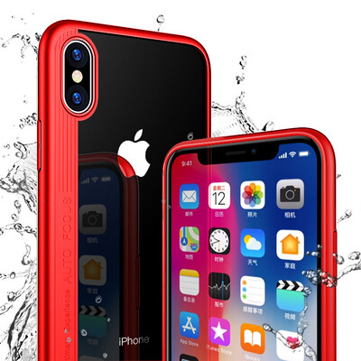 

KOOLIFE iPhoneX 10 mobile phone case protector Apple X 10 all-inclusive side acrylic transparent camera protection shatter-resistant shell Suitable for Apple iphone X vertical plate - red