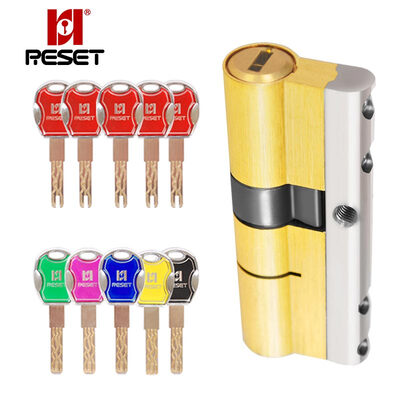 

RESST RST-150 colorful ten keys with two sets of keys combined with copper double-sided C-class lock core anti-tech open anti-violence super C-class security door lock 90MM 325575