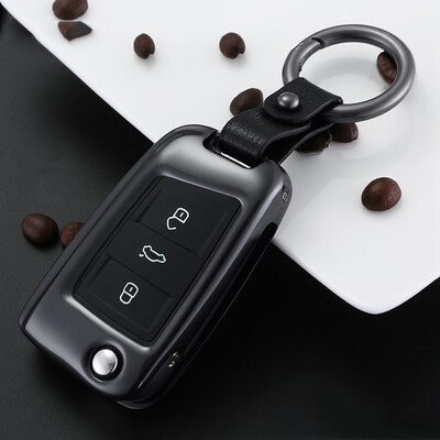 

Digaren Volkswagen brand new magotan special car key bag Magotan b8L key set car leather key ring protective case - A smart platinum gray