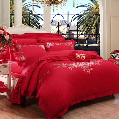 

FUANNA wedding cotton bed set/bed kit (duvetcover/bed sheet/pillowcase)
