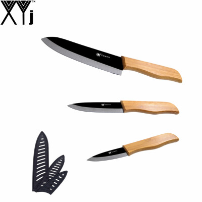 

XYJ Brand Ceramic Knife Set White Blade Bamboo Handle 3" 4" 6" Paring Utility Chef Kitchen Knife 3 Piece Set Best Cooking Tools
