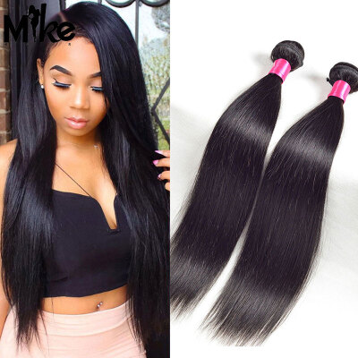 

Most Popular Brazilian Virgin Hair Straight 2 Bundles Malaysian Straight Hair Weave MikeHAIR Unprocessed Malaysian Human Hair Weft