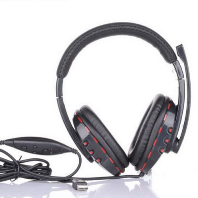 

USB Wired Stereo Micphone Headphone Mic Headset for Sony PS3 PS4 PC Game