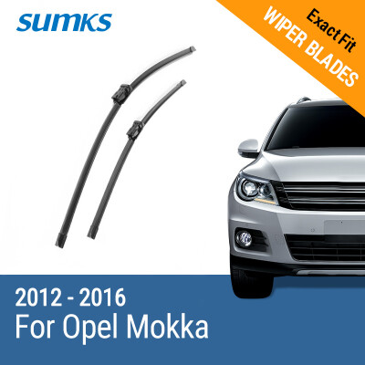 

SUMKS Wiper Blades for Opel Mokka 26"&14" Fit Push Button Arms 2012 2013 2014 2015 2016