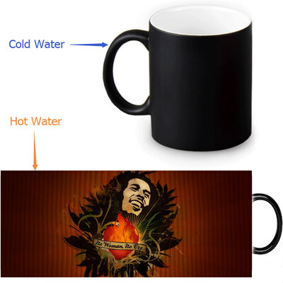

Bob Marley Reggae Music 350ml/12oz Heat Reveal Mug Color Change Coffee Cup Sensitive Morphing Mugs Magic Mug Milk Tea Cups