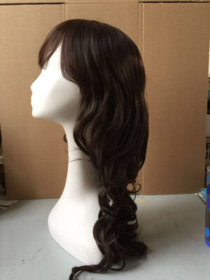 

Bond #2/33 ombre color glueless wavy synthetic machine made hair wig with side bangs