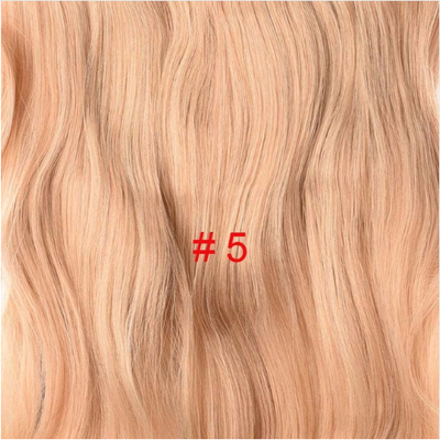 

Long 24" Stretched Wavy clip in Synthetic Hair Extensions 4 Clips One Piece Pure Color Heat Resistant Fiber 190gpiece