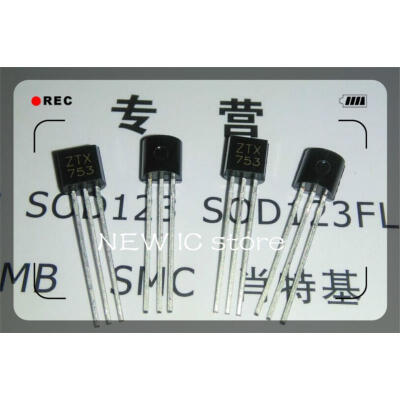 

Free shipping 5PCS ZTX753 TRANS PNP -100V -2000MA TO92-3 ZTX75 753 ZTX7 753 ZTX 753