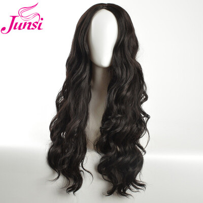 

Synthetic Hair Wigs Body Wavy Long Wigs Black Color Celebrity Style Pelucas for Africa Black Women Full Wigs