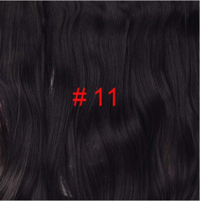 

24 inch Wavy Clip in Hair Extensions Synthetic Heat Resistant Fiber Pure Color 4 Clips 190g/pc 17 Colors Available