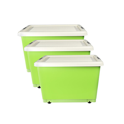 

Revitalize the plastic storage box clothes storage box quilt storage box turnover box 50L green CH88723
