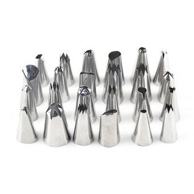 

24 Pcs Icing Piping Nozzles Pastry Tips Cake Sugarcraft Decorating Tool Set