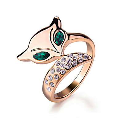 

Yoursfs® 18K Rose Gold Plated Fox Ring Use Austrian Crystal Fashion Jewelry