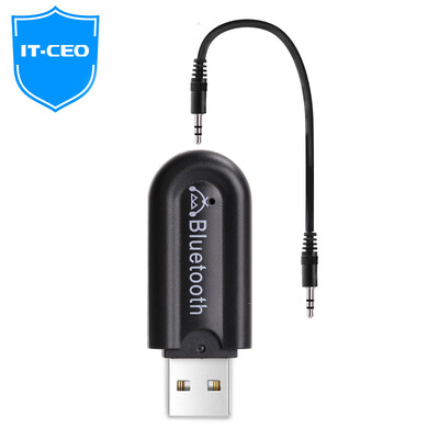 

IT-CEO Bluetooth Receiver Free Drive 40 USB Bluetooth StickAudio Adapter 35mm Turn Audio Speaker Converter AUX Car Audio Transmitter W514