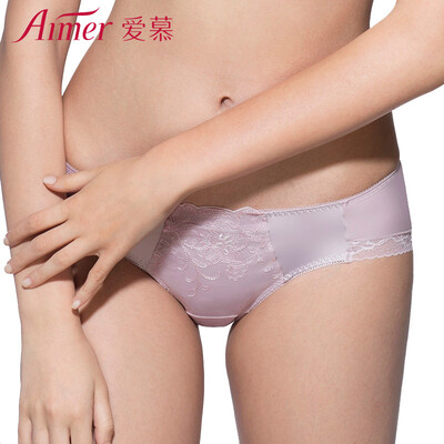 

Love underwear flowers sea impression low waist briefs flower embroidery ladies underwear AM230411 lotus color 16070 M