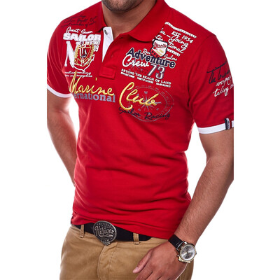 

Mens Fashion Personality Cultivating Short-sleeved Polo Shirts
