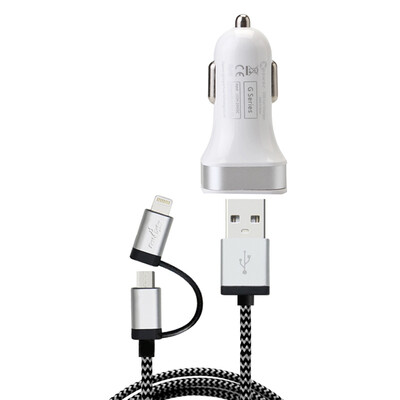 

FirstSellr МФО молнии для USB дата кабель зарядного устройства USB разъем+5В Белый 3.6 В 5GMini пуля двойной ед адаптер Зарядка для iphone5/6