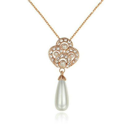 

Yoursfs® 18K Rose Gold Plated Long Pearl Blessing Necklace 2014 Новые ювелирные изделия Arriavl Fashion