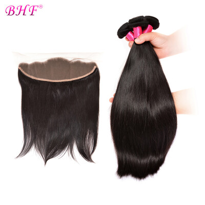 

8A 13X4 Straight Lace Frontal Closure Brazilian Virgin Hair Free Middle Three Part Bleached Knots Lace Frontals With Baby Hair